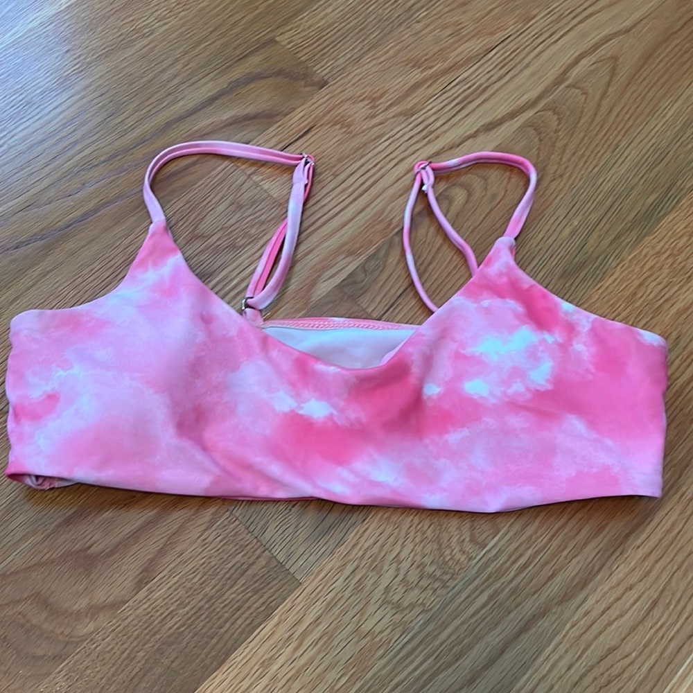 Medium Pink Bikini Top-Adjustable
